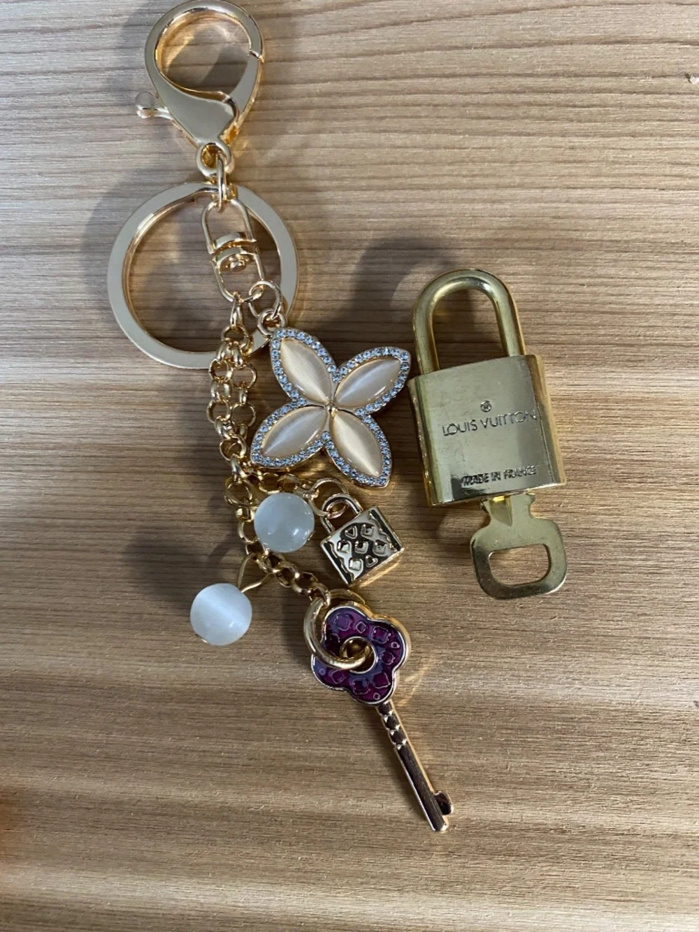 Authentic Louis Vuitton Padlock & Key Set #307 + Free Gift Charm